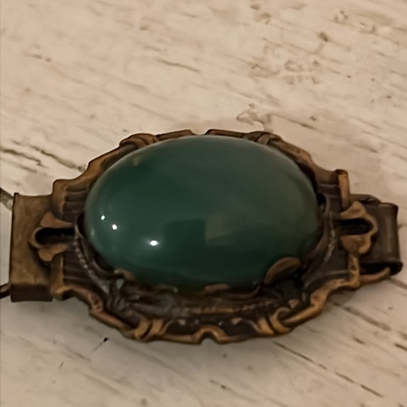 2 Antique barrettes with semi precious stones main image 4